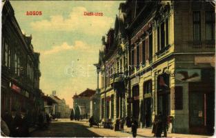 1911 Lugos, Lugoj; Deák utca, Barth Károly, Reiter Emil üzlete. Auspitz Adolf kiadása / street view, shops (EK)