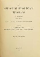 Az igazságügyi orvosi tanács munkálatai, össz. 7 kötet: II. köt. 1., 2., 3., 5. füzetek + II. soroza...