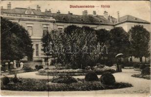 1912 Dicsőszentmárton, Tarnaveni, Diciosanmartin; Kis-Küküllő vármegye kórház. Dosztál K. kiadása / Tarnava Mica county hospital (r)