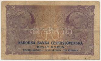 Csehszlovákia 1927. 10K "N 124 414685" T:VG folt, hajtás mentén kis szakadás
Czechoslovak...