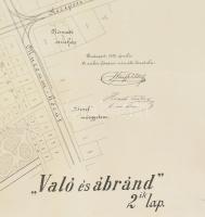 1898 Bp., A IV. kerület Károly laktanya telke és környékének térrajza, , "Való és ábránd" ...