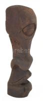Totem. Kuba, faragott keményfa, jelzett, h: 32 cm