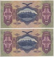 1930. 100P (2x) sorszámkövetők "E 313 062662 - 062663" T:AU 
Adamo P17