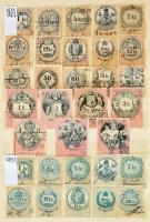 1858-2004 Több mint 460 darabos okmánybélyeg alapgyűjtemény 8 lapos közepes berakóban