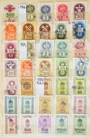 1858-2004 Több mint 460 darabos okmánybélyeg alapgyűjtemény 8 lapos közepes berakóban
