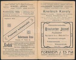 Pozsony. A város idegenforgalmi bizottságának kalauza. Pozsony,én. (cca 1900-1910),Reklamfuchs,(Hung...