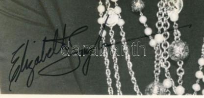 Elizabeth 'Liz' Taylor (1932-2011) kétszeres Oscar-díjas angol-amerikai színésznő autográf...