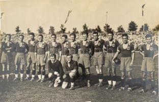 1935 A németországi Erfurtban 1935.VIII.25-én játszott Németország-Románia (4:1) válogatott futballm...