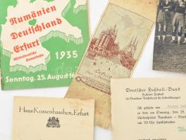 1935 A németországi Erfurtban 1935.VIII.25-én játszott Németország-Románia (4:1) válogatott futballm...