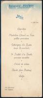 1939.VI.12. Bukarest, Románia-Olaszország (0:1) válogatott futballmeccs után tartott díszvacsora men...