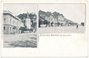 1916 Barcarozsnyó, Rozsnyó, Rasnov, Rosenau; utca. Hiemesch kiadása / street view (fl)