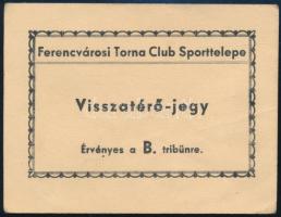 Ferencvárosi Torna Club Sporttelepe visszatérő-jegy