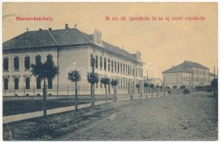 1912 Marosvásárhely, Targu Mures; M. kir. állami ipariskola és új elemi népiskola. Révész Béla kiadása (W.L. ?) 891. / schools (EK)