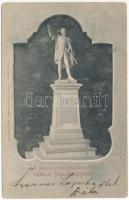 1903 Nagyszalonta, Salonta; Kossuth Lajos szobra. Reich Jakab kiadása / statue, monument (fa)