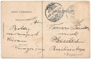 1908 Homonna, Homenau, Humenné; Jeszenői (Várjeszenő) vár. Hossza Gyula kiadása / Jasenovsky hrad / ...