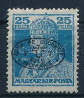 Debrecen I. 1919 Károly 25f fekete felülnyomással / Mi 40b with black overprint. Signed: Bodor (betapadás / gum disturbance)