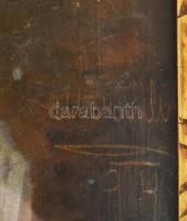 Zeller Mihály (1859-1915): Női portré, 1894. Olaj, karton. Jelezve jobbra lent. Dekoratív, üvegezett...