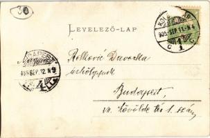 1905 Kolozsvár, Cluj; Szent György szobor. Schuster Emil kiadása / statue, monument (vágott / cut)