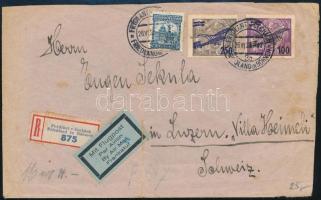 1930 Ajánlott légi levél Svájcba / Registered airmail cover to Switzerland