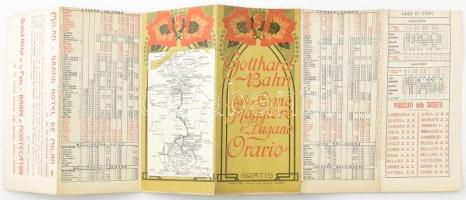 1905 Gotthard-Bahn, Comói-tó, szecessziós menetrend