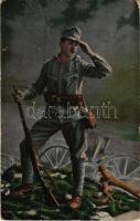 Első világháborús osztrák-magyar katona a csatatéren / WWI K.u.k. Austro-Hungarian military, soldier (Rb)