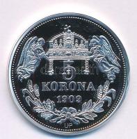 DN "Királyi koronák - I. Ulászló / 5 korona 1909" Ag emlékérem tanúsítvánnyal (20g/0.999/3...