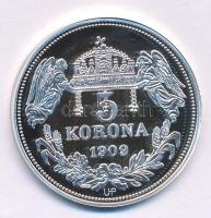 DN "Királyi koronák - III. László / 5 korona 1909" Ag emlékérem tanúsítvánnyal (20g/0.999/...
