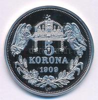 DN "Királyi koronák - III. Ferdinánd / 5 korona 1909" Ag emlékérem tanúsítvánnyal (20g/0.9...