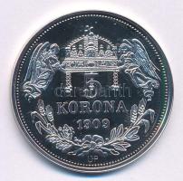 DN "Királyi koronák - III. András / 5 korona 1909" Ag emlékérem tanúsítvánnyal (20g/0.999/...