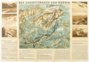 cca 1920-1930 Deutschland, Berghotel Schneefernerhaus és Bayerische Zugspitzbahn prospekus