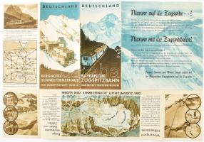 cca 1920-1930 Deutschland, Berghotel Schneefernerhaus és Bayerische Zugspitzbahn prospekus