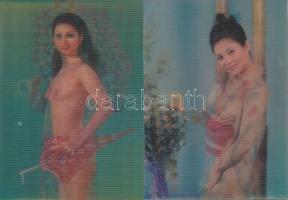5 db MODERN erotikus képeslap (közte 3 dimenziós) / 5 modern erotic postcards (3 3D dimensional)