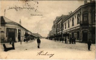 1907 Békéscsaba, Vasút utca, Kugel Sámuel üzlete, kávéház (EK)