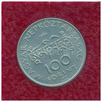 1984. 100Ft alpakka "Kőrösi Csoma Sándor" eredeti műbőr tokban, tanúsítvánnyal T:BU
Adamo...