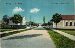 Hátszeg, Hateg; Strada garei / Vasút utca / street