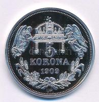 DN "Királyi koronák - II. László / 5 korona 1909" Ag emlékérem tanúsítvánnyal (20g/0.999/3...