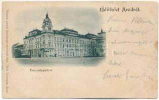 1902 Arad, Csanádi palota. Honisch fényképész felvétele, Pick testvérek kiadása / palace (EB)