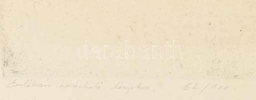 Bálványos Huba (1938-2011): Emlékezés koránkelő lányokra, 1974. Rézkarc, papír, jelzett, számozott (...