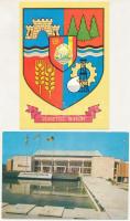 Nagyvárad, Oradea; Sportcsarnok, Bihar megye címere - 2 db modern képeslap / sport hall, coat of arms of Bihor - 2 modern postcards