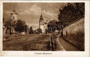 Margitta, Marghita; utca, templomok / street, churches (fa)