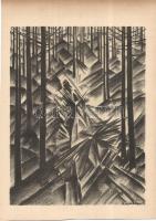 Ruzicskay György (1896-1993) Kőnyomat-papír 23x31 cm