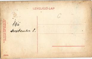 Almásfüzitő (Komárom), Rách kastély, Kőolaj finomító gyár részlete. Czilling Zsigmond és Társa kiadá...