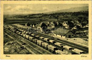 1944 Déda, vasútállomás, tehervonatok / railway station, wagons (EK)