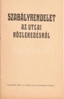 1914 Szabályrendelet az utcai közlekedésről Miskolc városában. Miskolc, 1914. Klein .s Ludwig. Az első KRESZ-ek egyike, benne már az autós közlekedés szabályozásával is. Papírborítóval 20p.