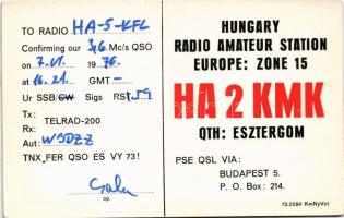 Esztergom, vár - Modern QSL rádióamatőr lap (EK)