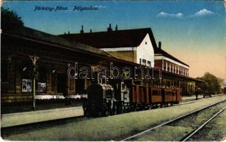 Párkánynána, Párkány-Nána, Parkan, Stúrovo; Pályaudvar, vasútállomás, vonat, gőzmozdony / railway station, locomotive, train (EK)