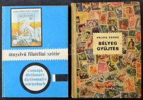 SCOTT 4 kötetes Világkatalógus 1982 + Ötnyelvű filatéliai szótár + Hajdu Imre: Bélyeggyűjtés 1956