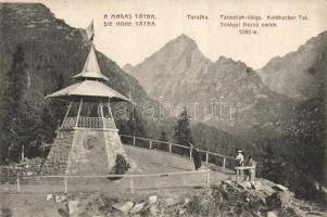 Tátra Tarajka Tarpatak valley with the memorial of Dezső Szilágyi