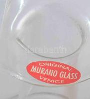 Murano Venice 2 darab pilleüveg kisváza, egyik címkével jelzett, hibátlan, m: 7,5-8 cm