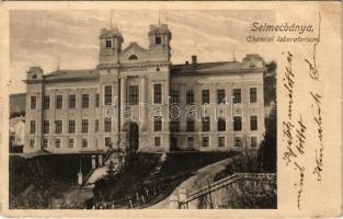 1918 Selmecbánya, Schemnitz, Banská Stiavnica; Kémiai (Chemiai) laboratórium. Joerges kiadása / chemistry lab of the university (EK)